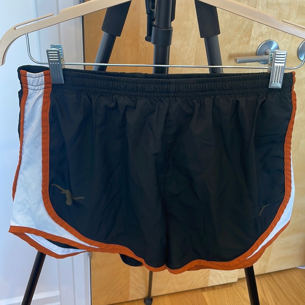 Dri Fit Nike Texas longhorn shorts with burnt orange trim